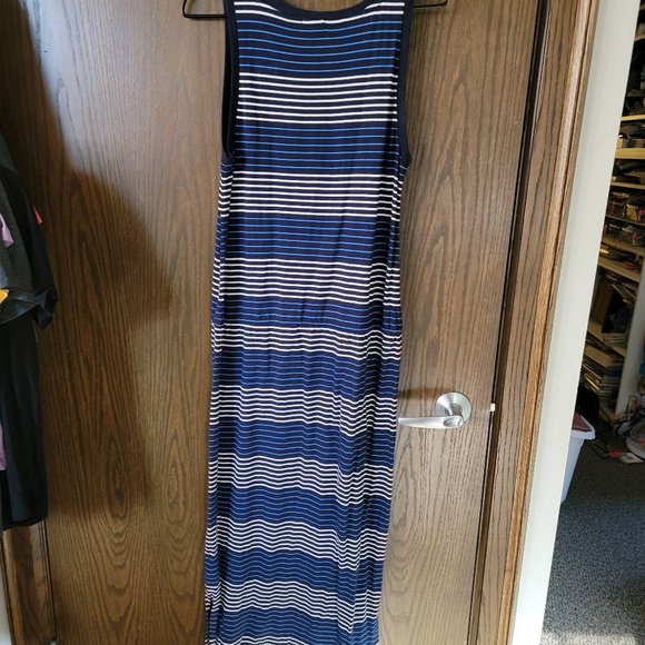 Gap Black and Blue Striped Maxi Dress Size Small - Picture 5 of 9